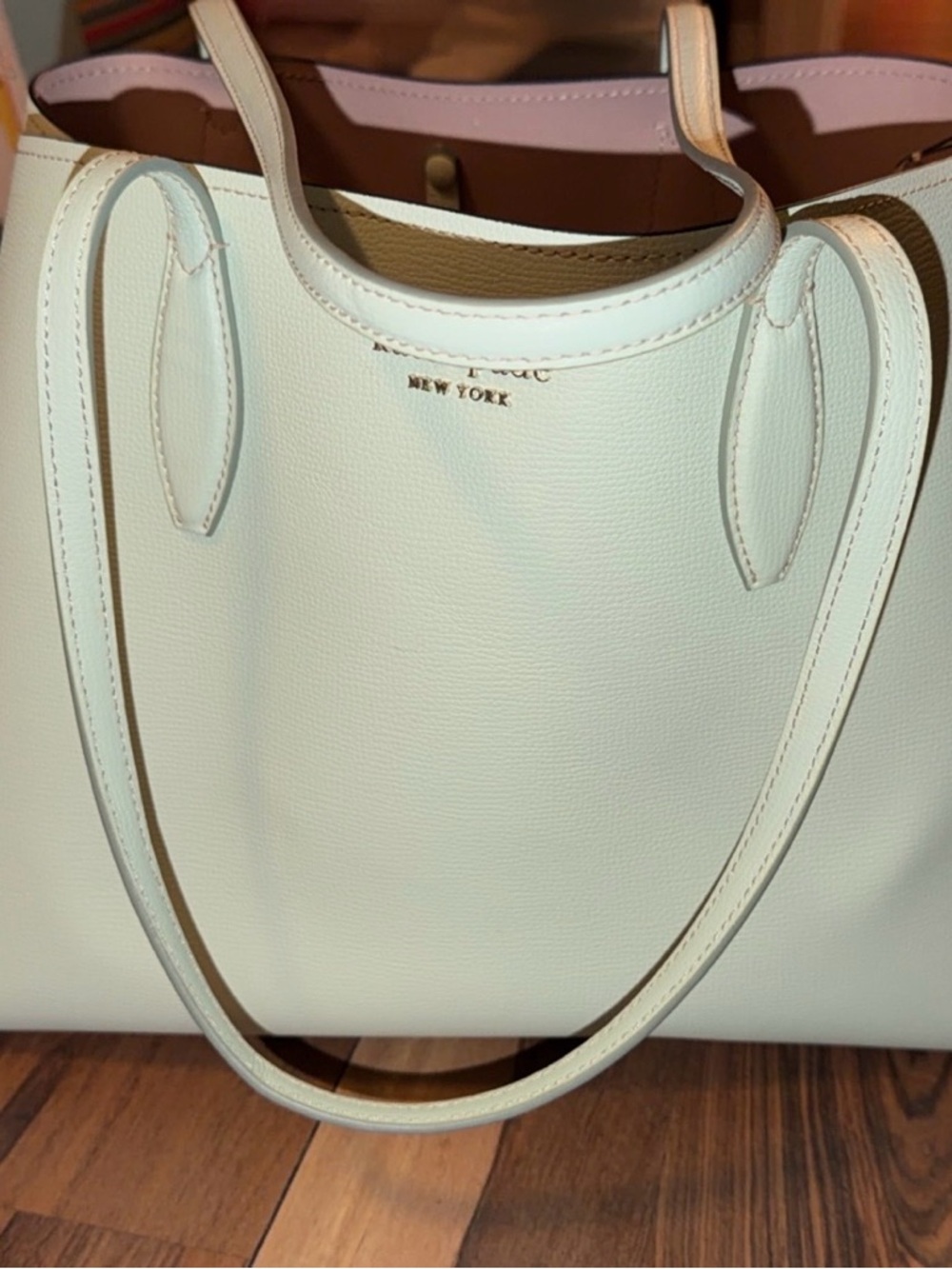 kate spade Pale Mint Pebbled Leather Tote